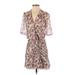 Veronica Beard Casual Dress - Wrap: Brown Paisley Dresses - New - Women's Size 2