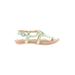 Born Crown Sandals: Green Print Shoes - Women's Size 7 - Open Toe