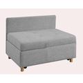 FOSHNATURE Single Sofa Bed w/ Pullout Sleeper Linen in Gray/Brown | 26.8 H x 27.13 W x 39 D in | Wayfair SUDA-W1998121141