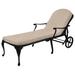 Summer Classics Provance 78.38" Long Reclining Single Chaise w/ Cushions Metal in Black | 41.75 H x 31 W x 78.38 D in | Outdoor Furniture | Wayfair