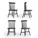 Gracie Oaks Antwanae Solid Wood Windsor Back Side Chair Wood in Black | 36.2 H x 19.2126 W x 17.7165 D in | Wayfair