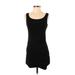 BCBGeneration Casual Dress - Mini Scoop Neck Sleeveless: Black Print Dresses - Women's Size 0