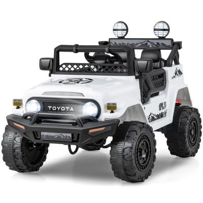 Costway 12V 7Ah Licensed Toyota FJ Cruiser Electric Car with Remote Control-White