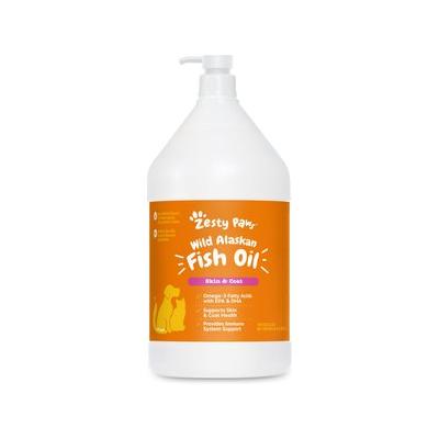 Zesty Paws Wild Alaskan Fish Oil Liquid Skin & Coat Supplement for Dogs & Cats, 64-fl oz bottle