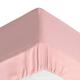 Drap-housse grand bonnet 180x200x32 rose poudré en coton