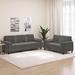 vidaXL Sofa Set 2 Piece with Throw Pillows and Cushions Dark Gray/Light Gray
