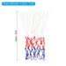 6Pcs 16.9" 5.5mm PP Basketball Hoop Net Replacement Outdoor, White Red Blue