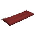 Arden Selections Outdoor Plush Modern Tufted Bench Cushion 48 x 18 Water Repellent Fade Resistant Tufted Bench Cushion for Bench and Swing 48 x 18 Ruby Red Leala