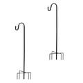 Windchime Hanger Pot Hangers for Plants Outdoor Shepherd Hook Bird Feeder Garden Stake Hooks Hanging Flower Pots Adjustable Wreath Chimes Basket 2 Pcs