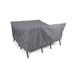 Covermates Square Firepit/Chair Set Cover â€“ Water-Resistant Polyester Mesh Ventilation Fire Pit Covers-Charcoal