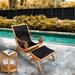 Teak Wood Kenya Indoor/Outdoor Patio Lazy Chair Including Footstool