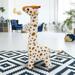 PETSOLA Giraffe Plush Toy Stuffed Animal Sleeping Doll Interactive Toy Cute Party Decoration Giraffe Plush Pillow for Birthday Gift 100cm