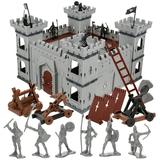 Castle Soldier Toy Miniature Figures Playset Toys for Kids Boy Army Men Car Child