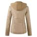 Labakihah Winter Coats For Women Women S Slim Leather Stand Collar Zip Motorcycle Suit Belt Coat Jacket Tops Beige
