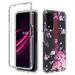 T-Mobile Revvl V+ 5G Case Crystal Clear Protective Case Compatible with REVVL V Plus 5G Hybrid Shockproof Bumper Cover Women girl Transparent T-Mobile Revvl V Plus 5G Pink Flower