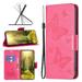 for iPhone 7 Plus/8 Plus Wallet Case [Butterfly Pattern] PU Leather Wallet Case Flip Protective Phone Cover with Card Slots and Kickstand for iPhone 7 Plus/8 Plus Red