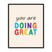 Poster Master You Are Doing Great Poster - Motivational Print - Positive Affirmations Art - Gift for Boys Girls Kids & Parents - Inspiring Decor for Classroom or Kid s Room - 11x14 UNFRAMED Wall Art