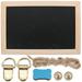 Framed Chalkboard The Office Decor Home Wall-mounted Cork Photo Pushpin Message Bulletin Boards with Linen Kids for