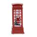 Christmas Glowing Phone Booth Luminous Red Anti-deform Festive Props Phone Booth Desktop Ornaments for Christmas