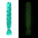 ZTTD Luminous Silk Dirty Braid Big Braid Wig High Temperature Fluorescent Color Braid cyan