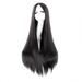 ZTTD Cos Wig Universal Black White Long Straight Hair Style for Men and Women Black