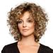 Wmhsylg Fashion Women Wig Brown Wig Ladies Wig Natural Hair Women s Short Curly Hair Mixed with Golden Headband Suitable for Women s Wigs Blonde Wig High Temperature Silk Black Brown Wig