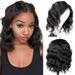 ZTTD Wig Fashion Short Curly Wig Women s Middle Part Black Water Wavy Short Curly Sleeve Black