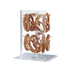 A.G.L. Brezel- und Wurstständer, mit Hustenschutz, 8 drehbare Arme aus Acrylglas, optimale Platzierung auf Theken Image