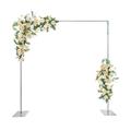 YIYIBYUS 10 x10 Heavy Duty Backdrop Stand Pipe Kit Metal Wedding Arch Stand Backdrop Stand Background Support System Kit with Steel Base