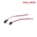 (10cm) 5Pairs 10/20cm Long SM 2Pins Plug Male to Female Terminal Wire Connector