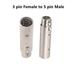 3 Pin XLR to 5 Pin DMX Metal Cased Converter Audio Lighting Adapter or 5 to 3 3 pin Female to 5 pin Male