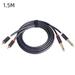 Dual 1/4 inch TS to Dual RCA Stereo Audio Interconnect Cable Patch Cable Cords 1.5 M