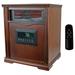 Lifesmart LifePro 1500W Portable Electric Infrared Quartz Space Heater for Indoor Use with 4 Heating and Control Brown Oak Wood