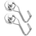 2 Pcs Clothes Hangers Heavy Duty Swivel Hook Refrigerator Hooks Rack Magnetic Utility