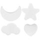 4 Pcs Cupboard Knobs Love Rubber Handle Bookcase Kids White Dresser Nursery Drawer Child