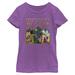 Girl's Youth Mad Engine Purple Wish Stained Glass Triptych Graphic T-Shirt