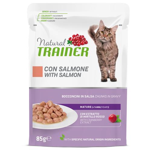 Sparpaket: 24x85g Natural Trainer Mature Lachs Katzenfutter nass