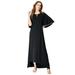Plus Size Women's Keyhole Hi-Low Midi Dress by Roaman's in Black (Size 22/24)
