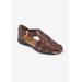 Extra Wide Width Women's The Cooper Fisherman Flat by Comfortview in Dark Brown (Size 10 1/2 WW)