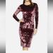 Michael Kors Dresses | Michael Kors Cordovan Panne Stretch Crushed Velvet Bodycon Midi Dress Medium | Color: Pink/Purple | Size: M