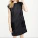 J. Crew Dresses | J Crew Dark Gray Shift Dress Faux Leather Pockets Size 0p | Color: Black/Gray | Size: 0p