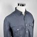 J. Crew Shirts | J Crew Large Poplin Work Shirt Slate Gray 100% Cotton Button Front Casual | Color: Gray | Size: L