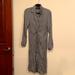 Zara Dresses | Houndstooth Button Down Shirt Dress | Color: Black/Gray | Size: Xs