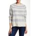 Free People Sweaters | Free People Women's Grey Striped Wool Linen Blend Long Sleeve Bubble Sweater | Color: Cream/Gray | Size: Xs