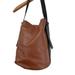 Anthropologie Bags | Anthropologie Georgia Purse Brown Black Colorblocked Faux Leather Bucket Bag | Color: Brown | Size: Medium