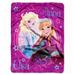 Disney Bedding | Disney Frozen Anna & Elsa Cozy Micro-Fleece Blanket In Purple | Color: Pink/Purple | Size: 46” X 60”