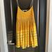 Free People Dresses | Free People Double Lined Dress In Yellow/Gold Size M With Fun Cross Cross Back | Color: Gold/Yellow | Size: M