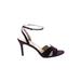 Spiegel Heels: Purple Solid Shoes - Women's Size 11 - Open Toe