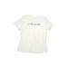 Life Is Good Short Sleeve T-Shirt: White Solid Tops - Kids Girl's Size Medium
