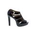 MICHAEL Michael Kors Heels: Black Solid Shoes - Women's Size 8 - Peep Toe